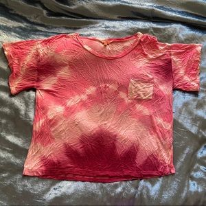 Pink tie-dye oversized tshirt
